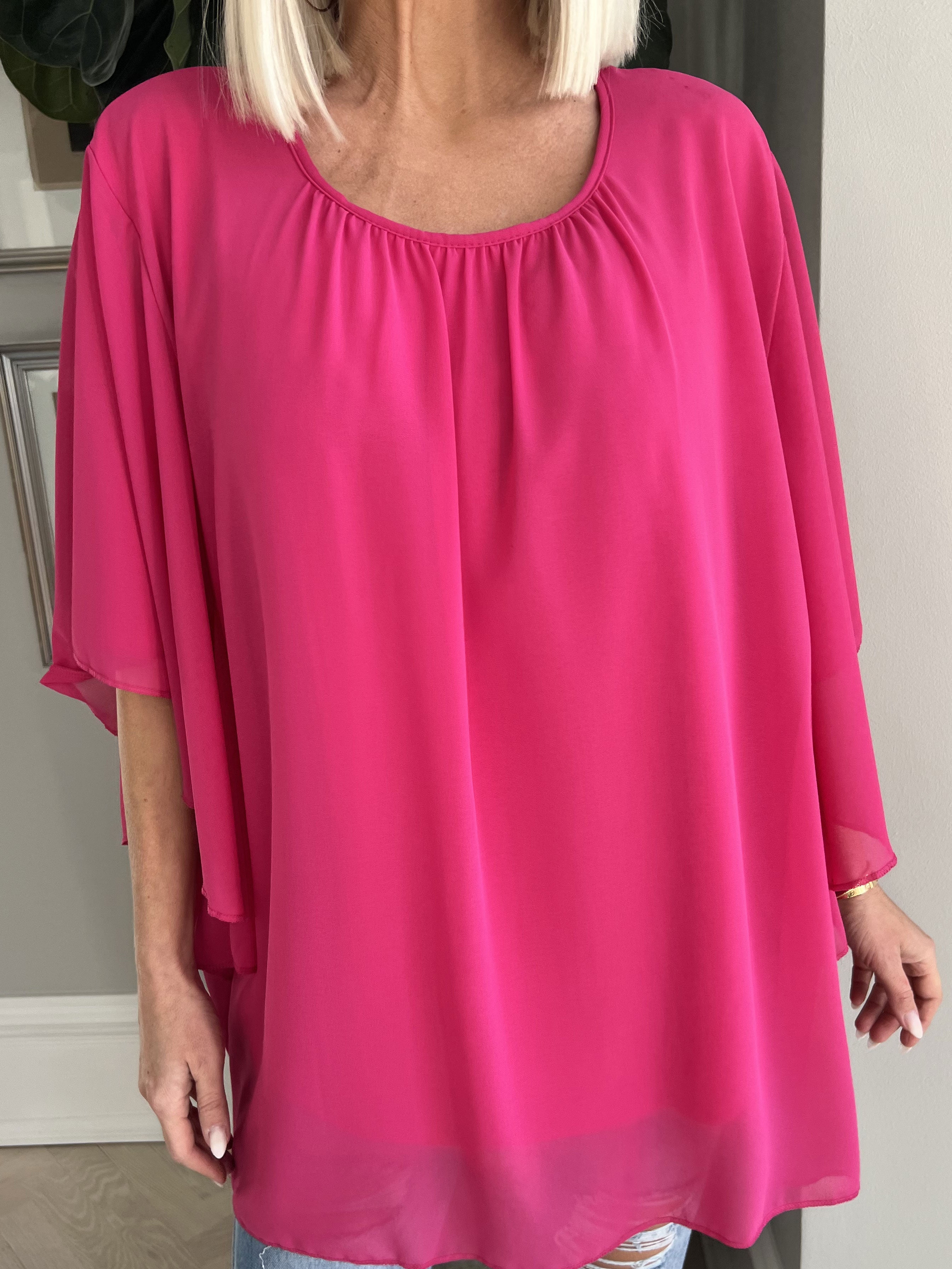 Annis - Söt tunika i lös passform i chiffong